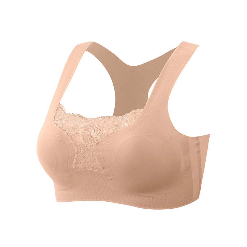 A ribbed, wide-shouldered bra