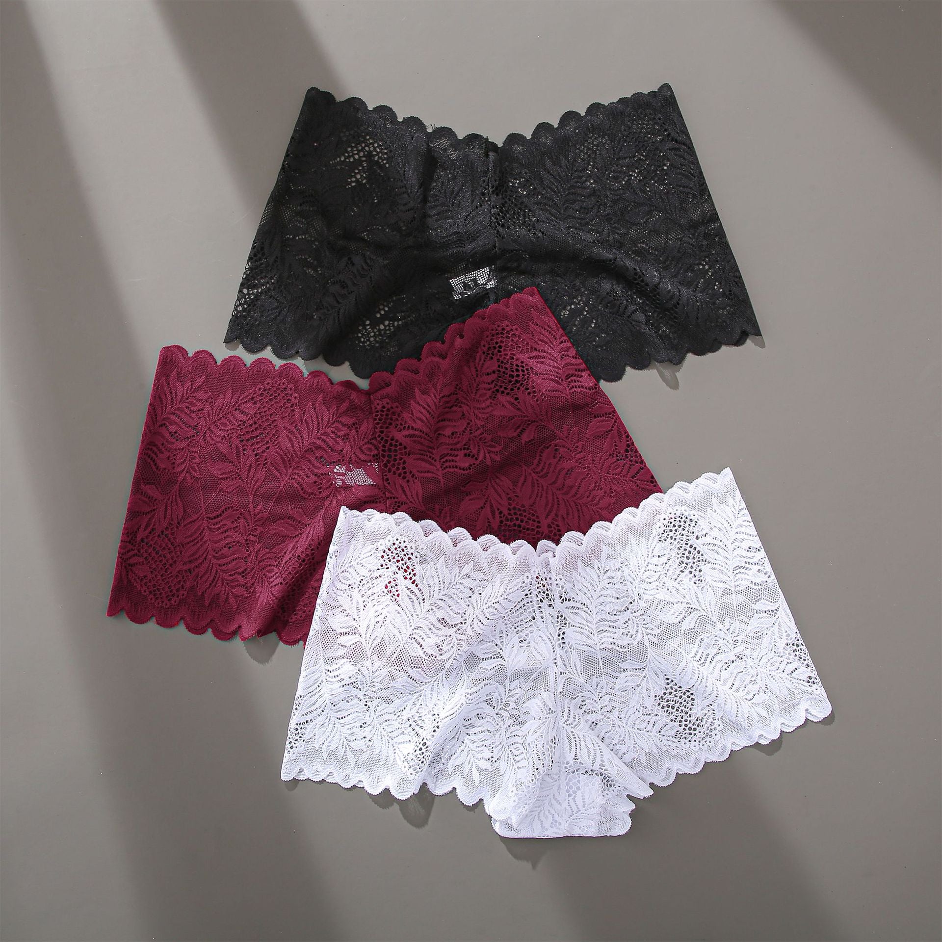 New Lace Low Waist Boxer Hollow Out Boxer Panties