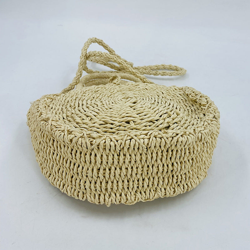 Ins Style Shell Retro Large Capacity Women's Straw Bag