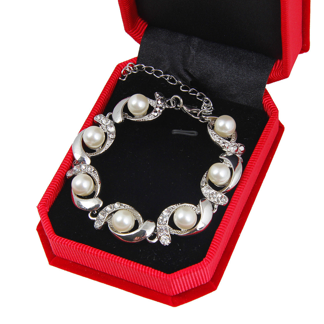 Korean Style Fashion Gold Plated Silver Plated  Pearl Alloy Bracelet