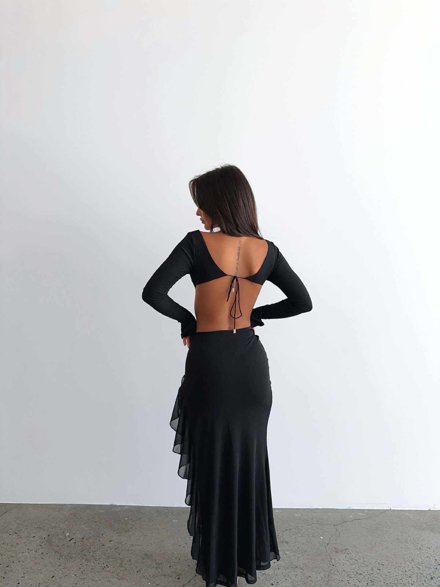 Women's Lace-up Cutout Irregular Dress