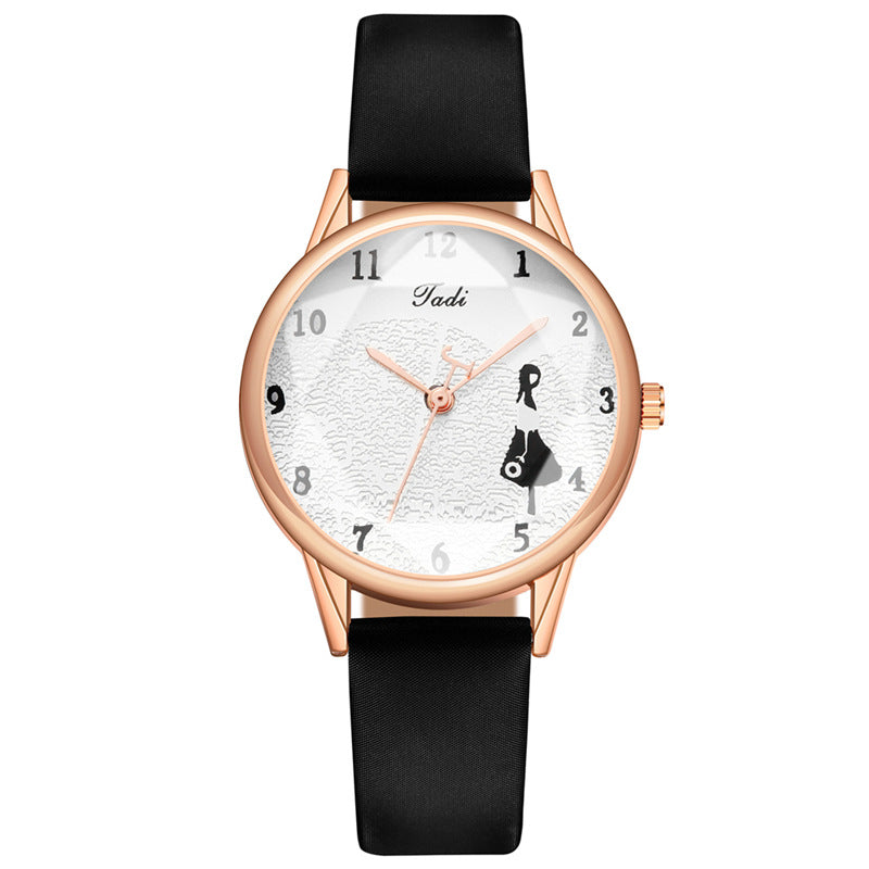 Minimalist Creative Girl Pattern Women's Quartz Watch