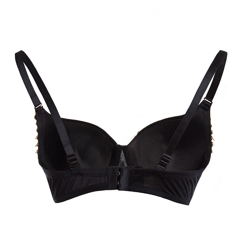 Women Nightclub Black Finger Bra