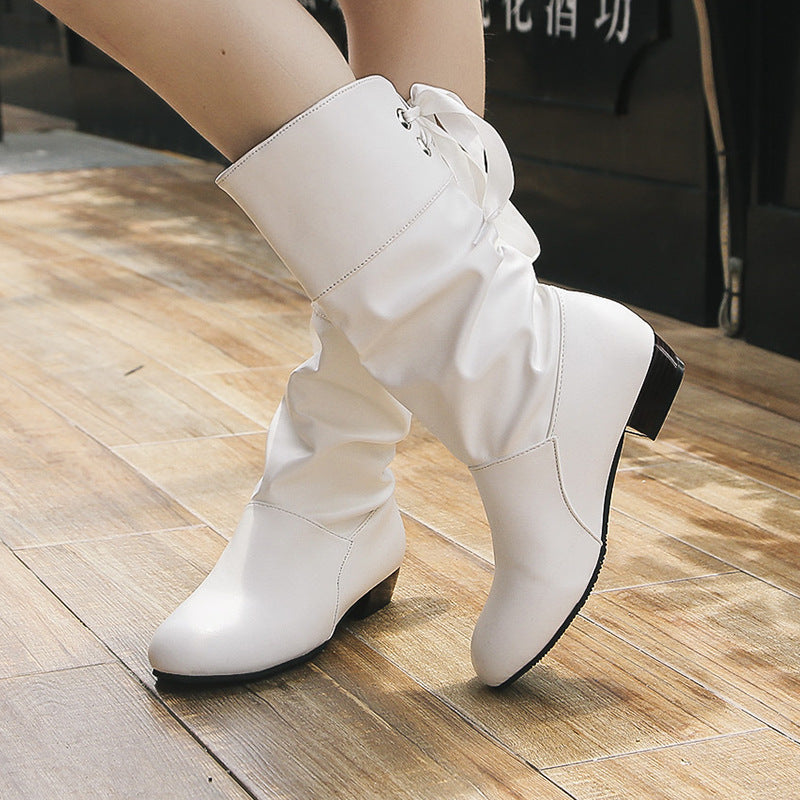 New Autumn And Winter Low-heeled Boots