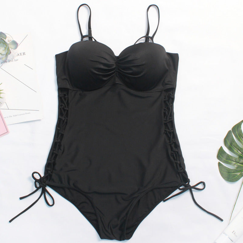 Plus size one-piece swimsuit