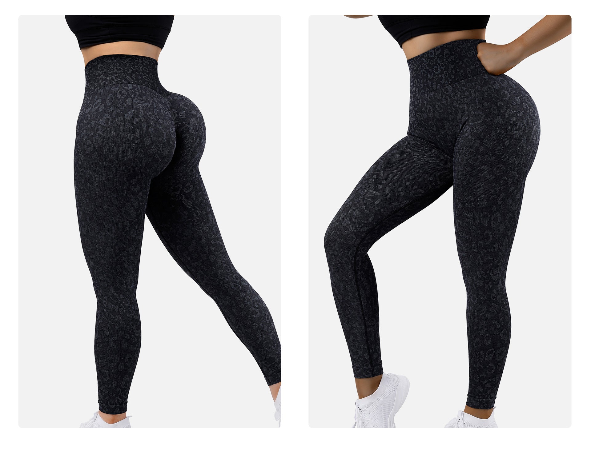 Leopard Snowflake High Waist Yoga Fitness Pants