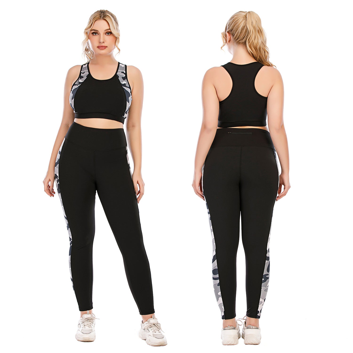 Ropa de entrenamiento Traje Ropa de yoga de talla grande Pantalones Barbie ajustados Sujetador deportivo