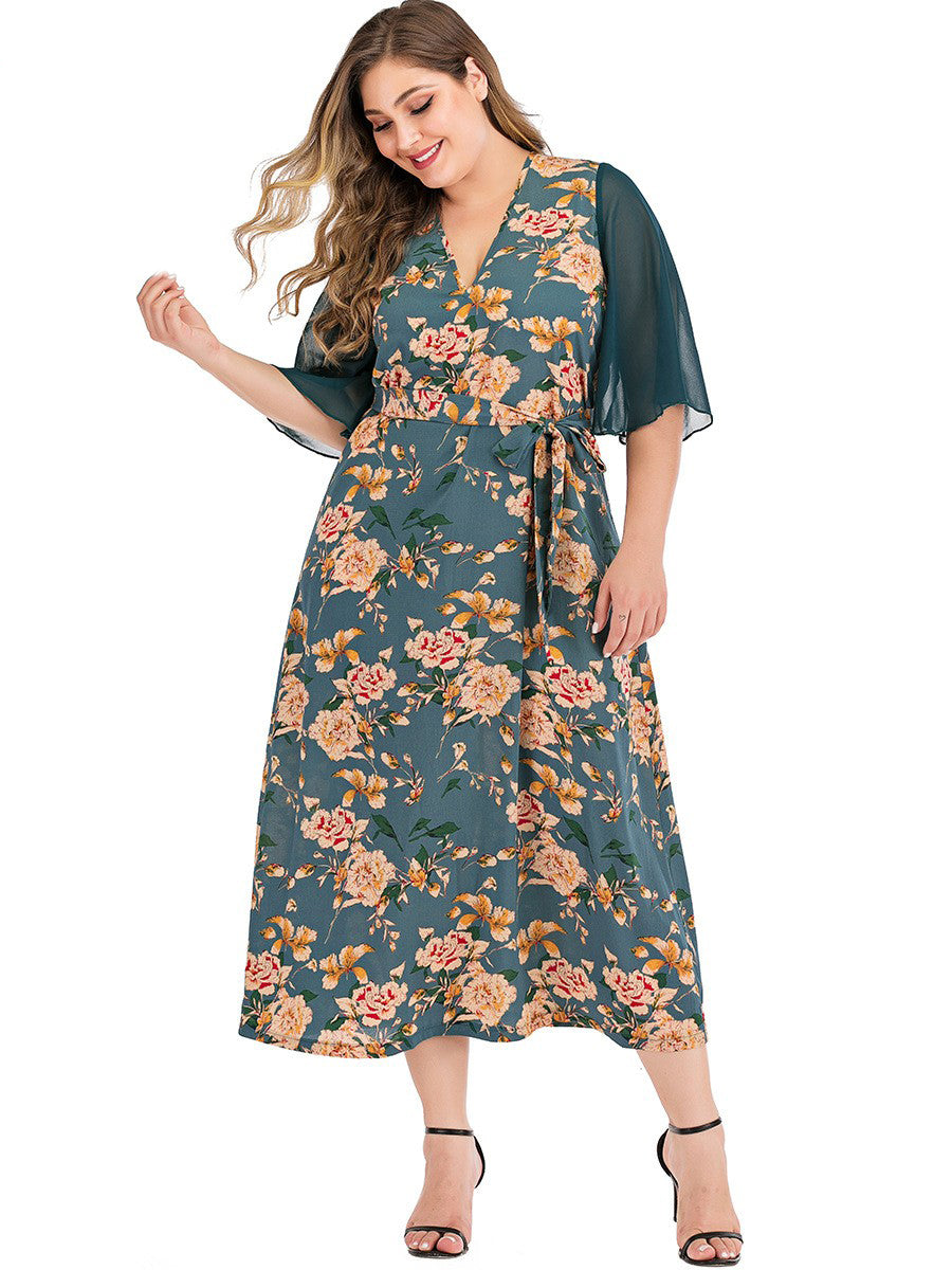 Plus size print dress