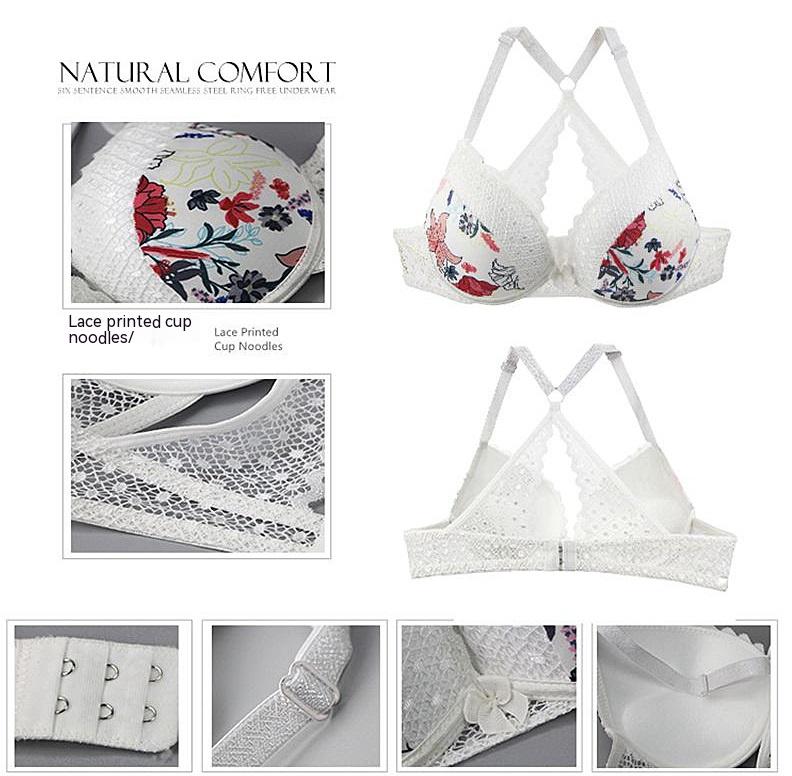 Women's Summer Printing Bra Set