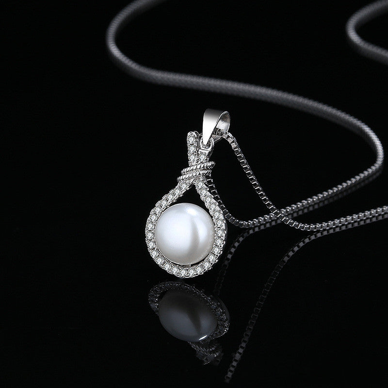 Pearl Pendant Necklace Freshwater Women