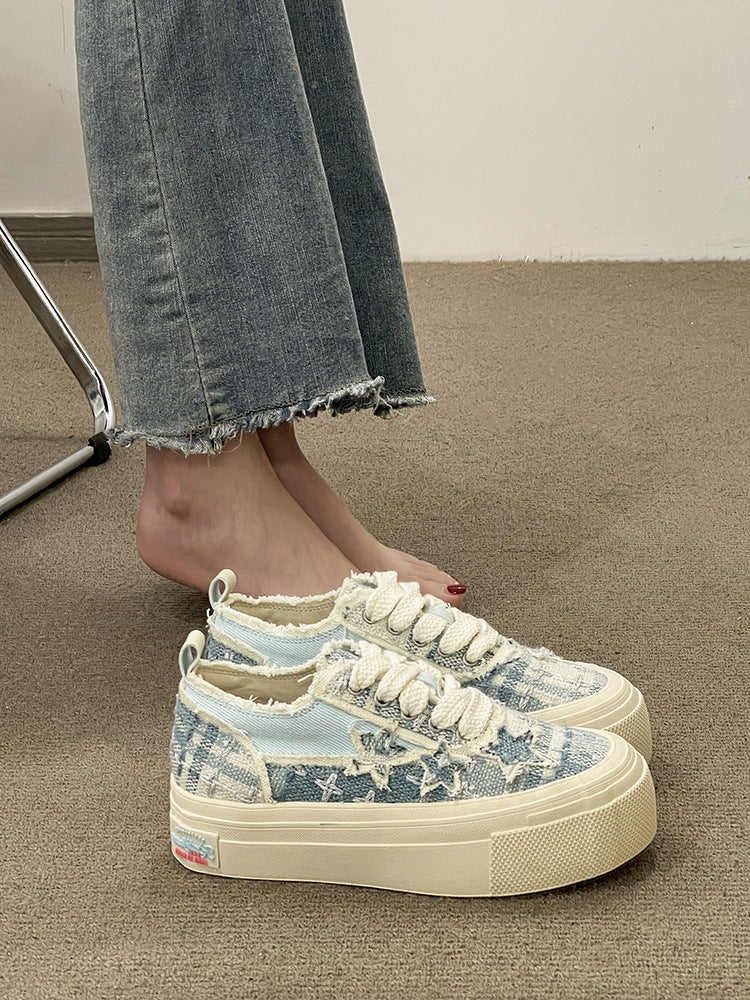 Women's Thick-soled Denim Canvas Shoes