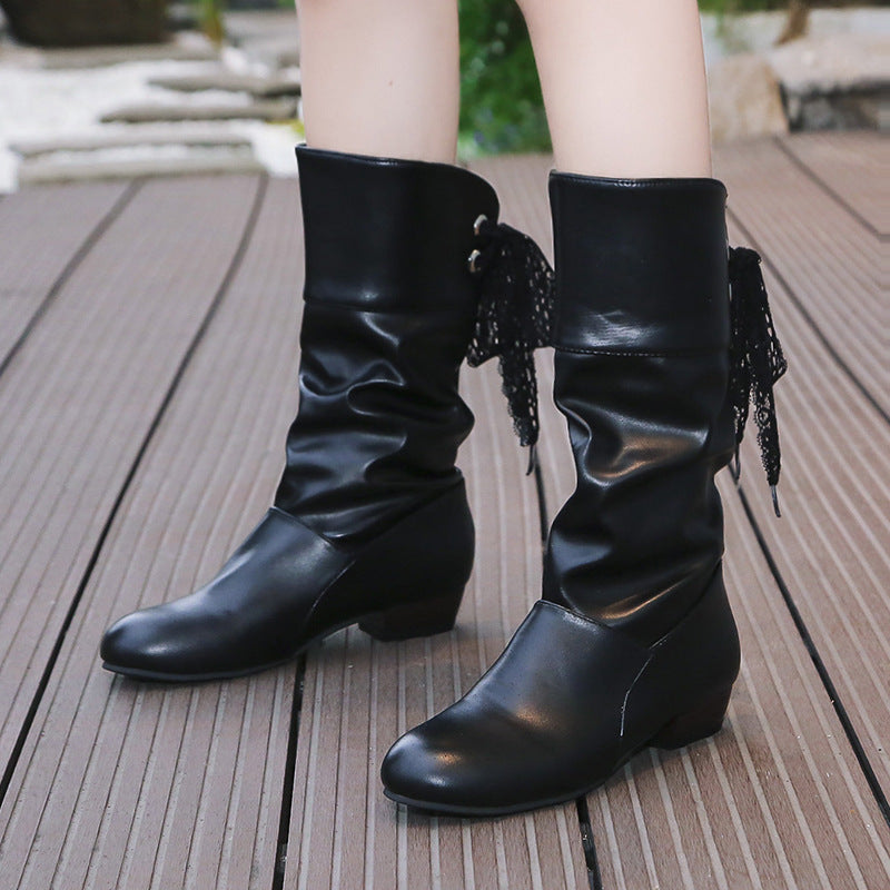 New Autumn And Winter Low-heeled Boots