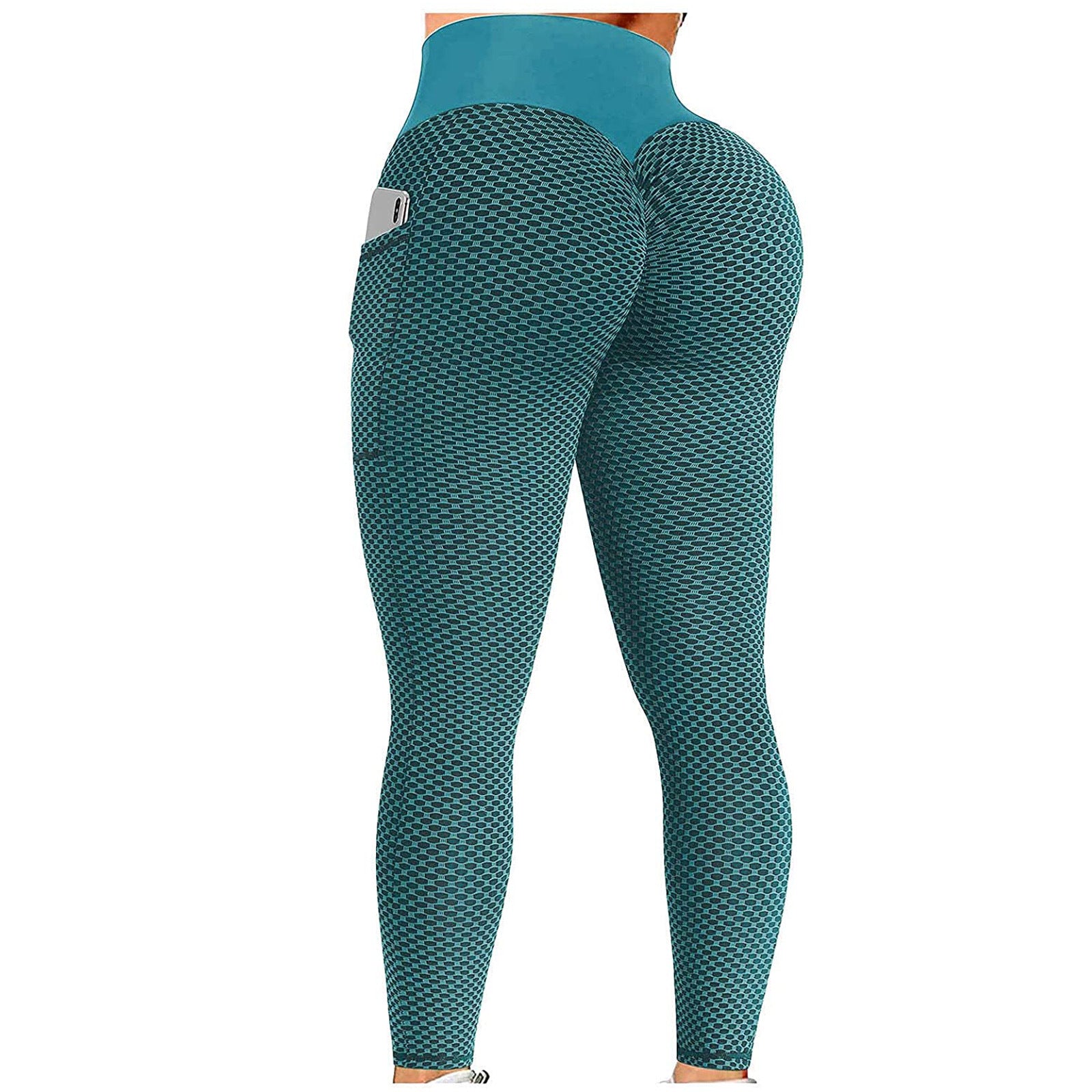 Honeycomb Peach Hip Fitness Yoga Pants