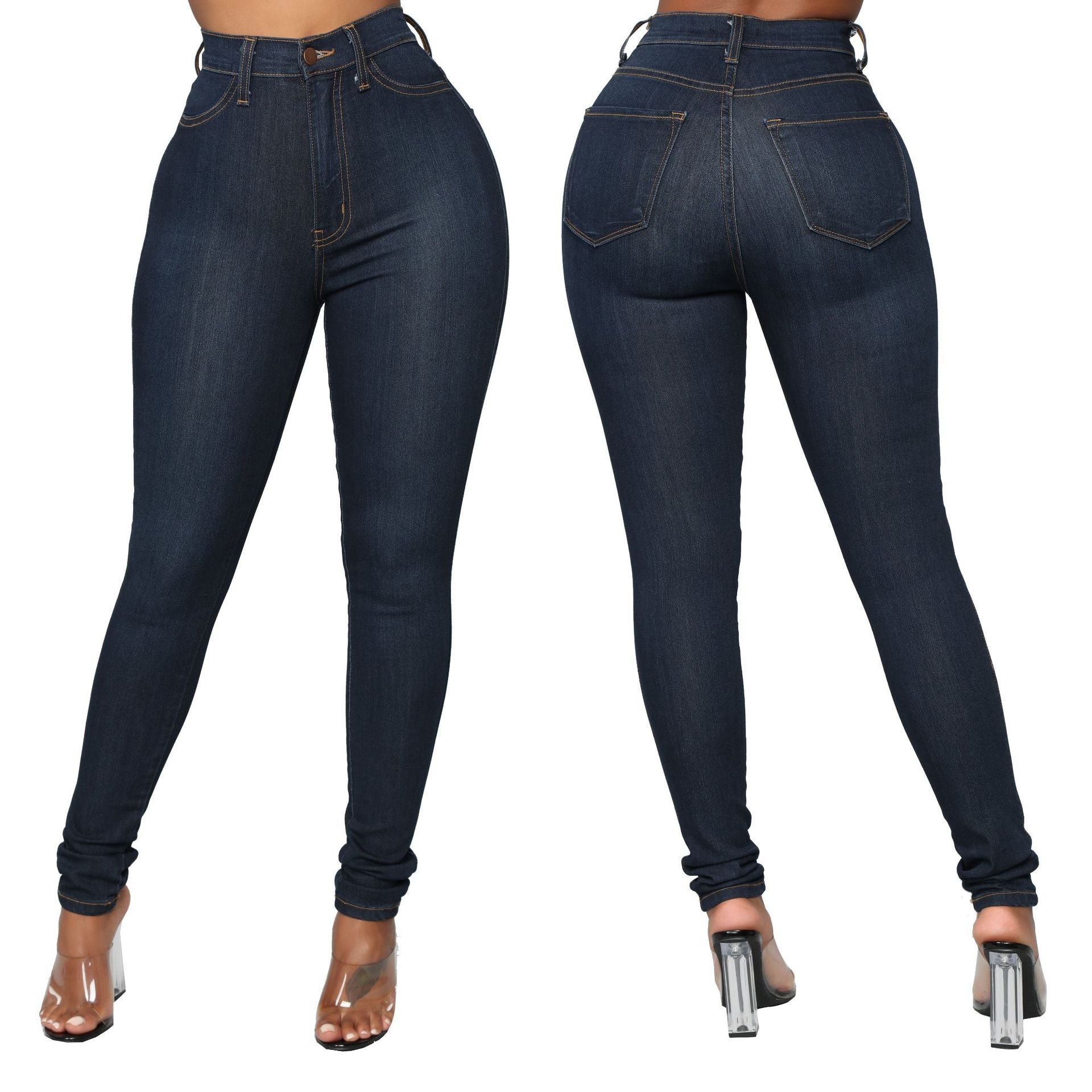 High waist women's jeans