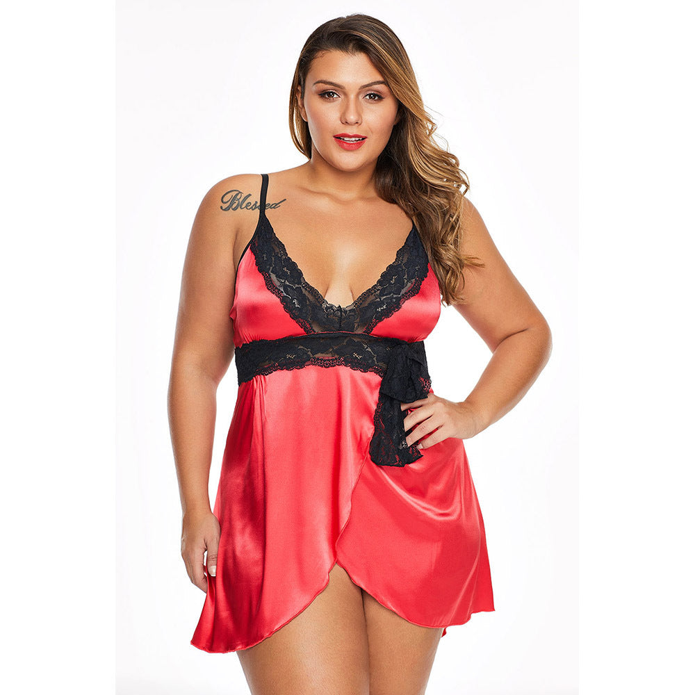 Plus Size Sexy Lingerie Nightwear Women's Lace Lace Pajamas