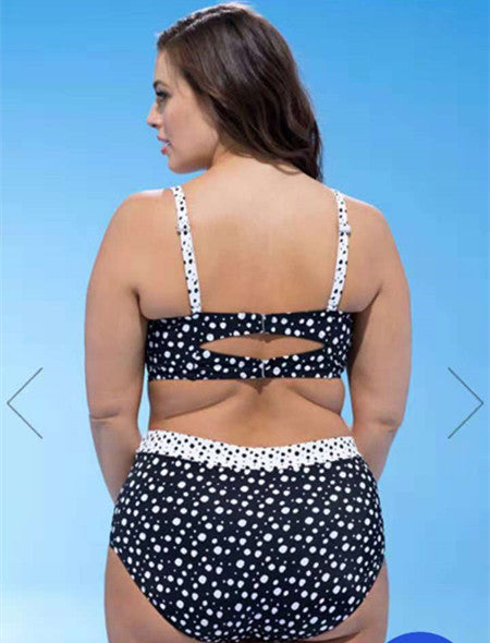 Retro Polka Dot Bikini Sexy Large Size Split Conservative Slim Swimsuit