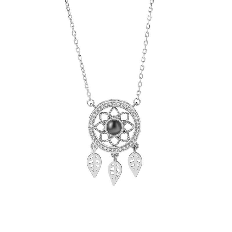 Dreamcatcher Necklace For Memory Of Love Women's 925 Sterling Silver