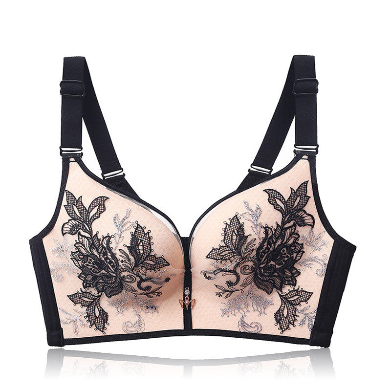 Beautifully embroidered bra without steel ring