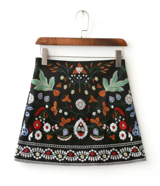 Charmma Embroidered Floral Skirts