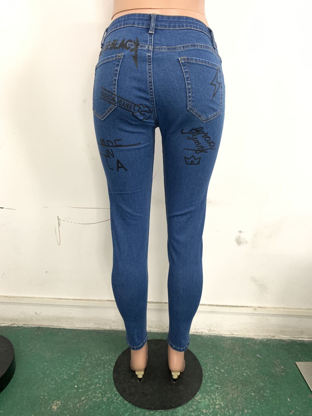 Hot sale printed jeans