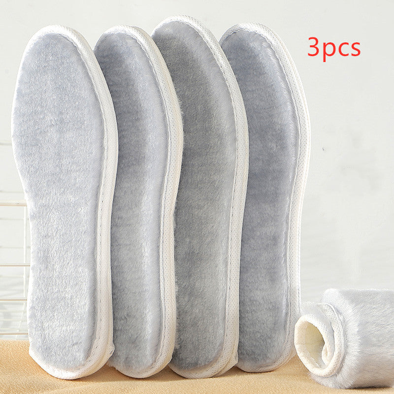 Cold-proof plus velvet wool cotton insole