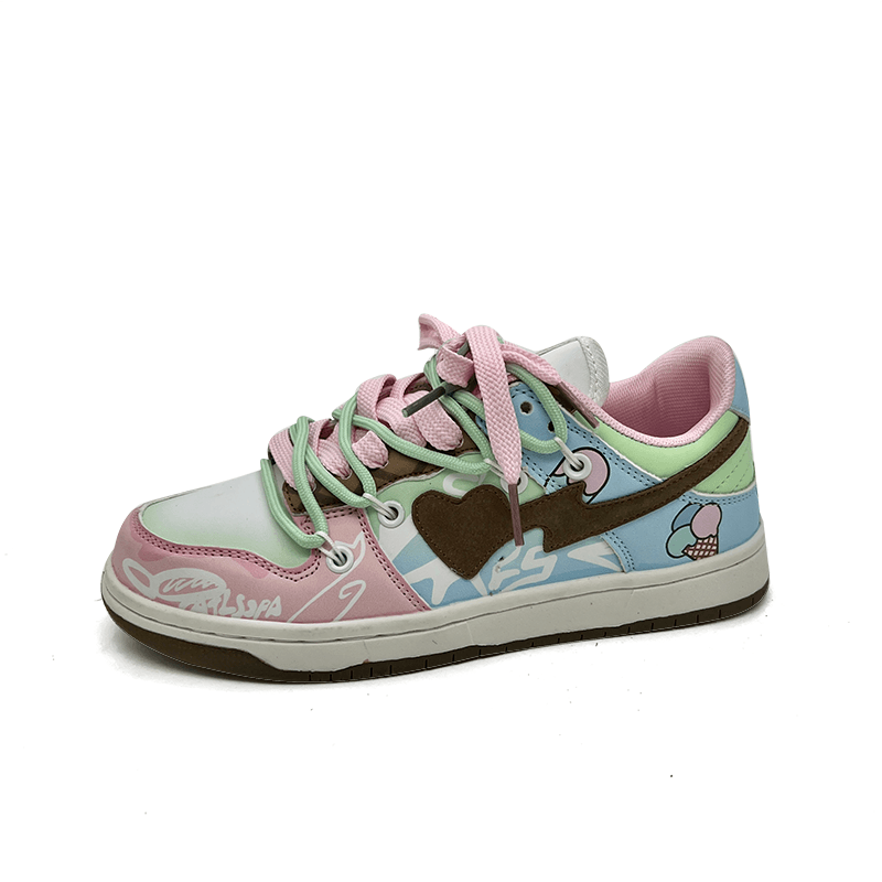 Low Cut Girl Graffiti Sports Casual Shoes