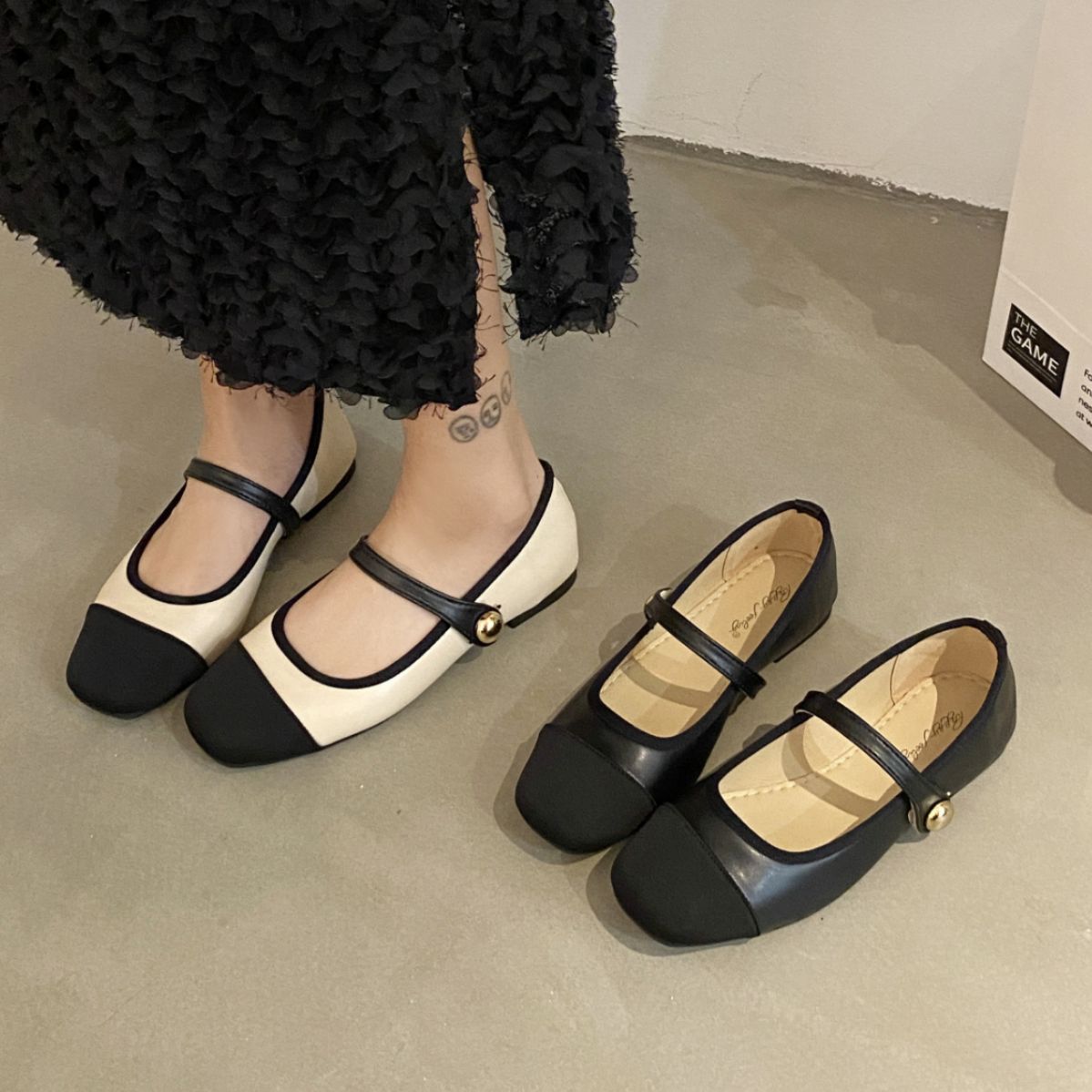 Women's Fashion Soft Bottom Square Toe Gommino Shoes