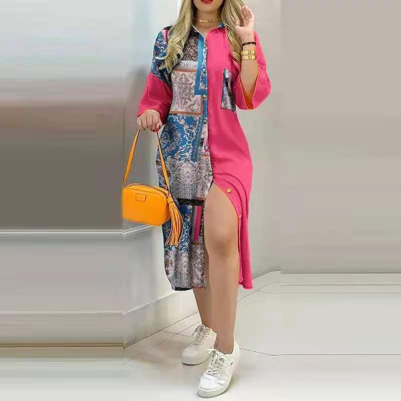 Women's Printed Shirt Dress