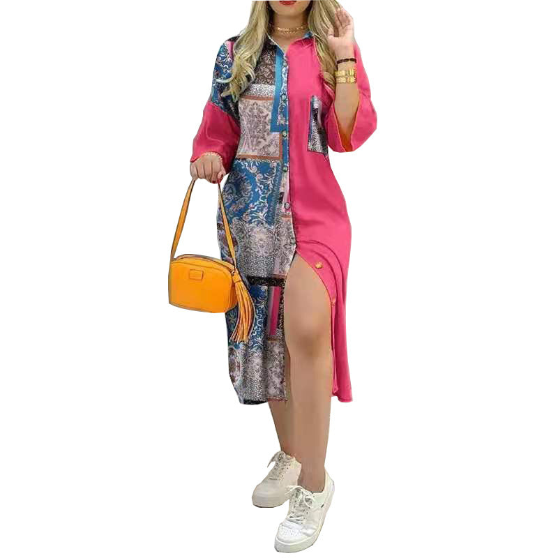 Women's Printed Shirt Dress