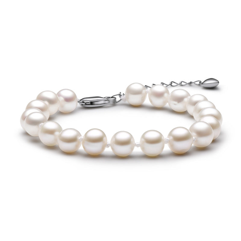 Fashion Sterling Silver Natural Freshwater Pearl Bracelet