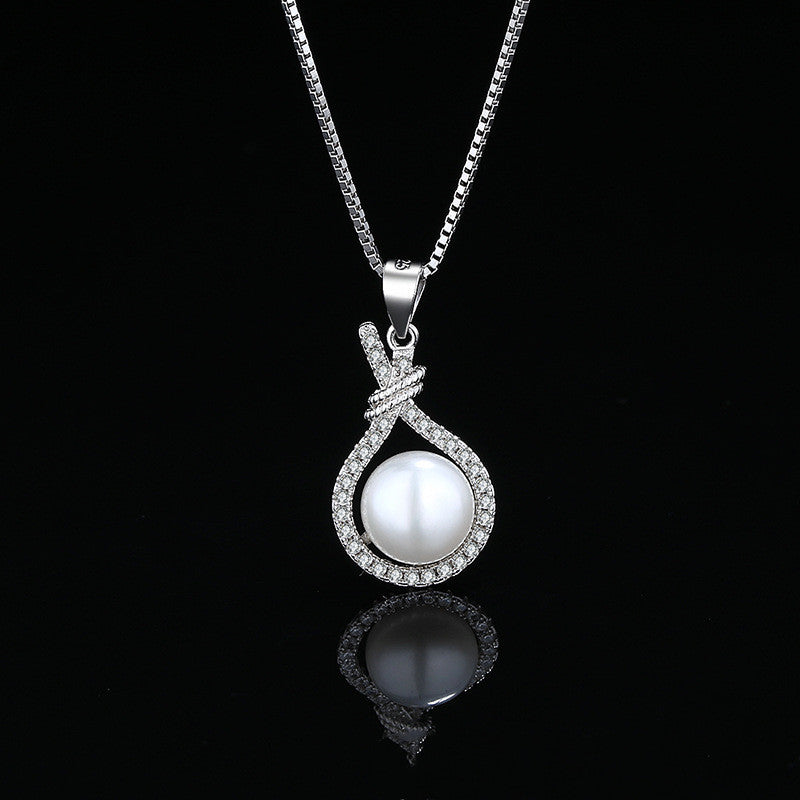 Pearl Pendant Necklace Freshwater Women