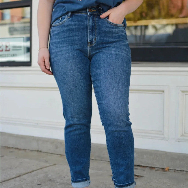 High Grinding Elastic Plus Size Women's Jeans