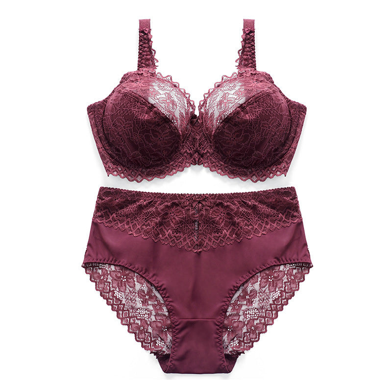 Underwire Push Up Ladies Comfortable Lace Bra Set