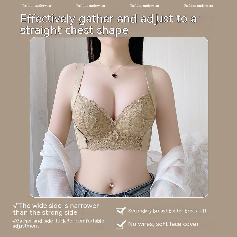 Adjustable Push Up Correction Anti-sagging External Expansion Side Drawing Bra