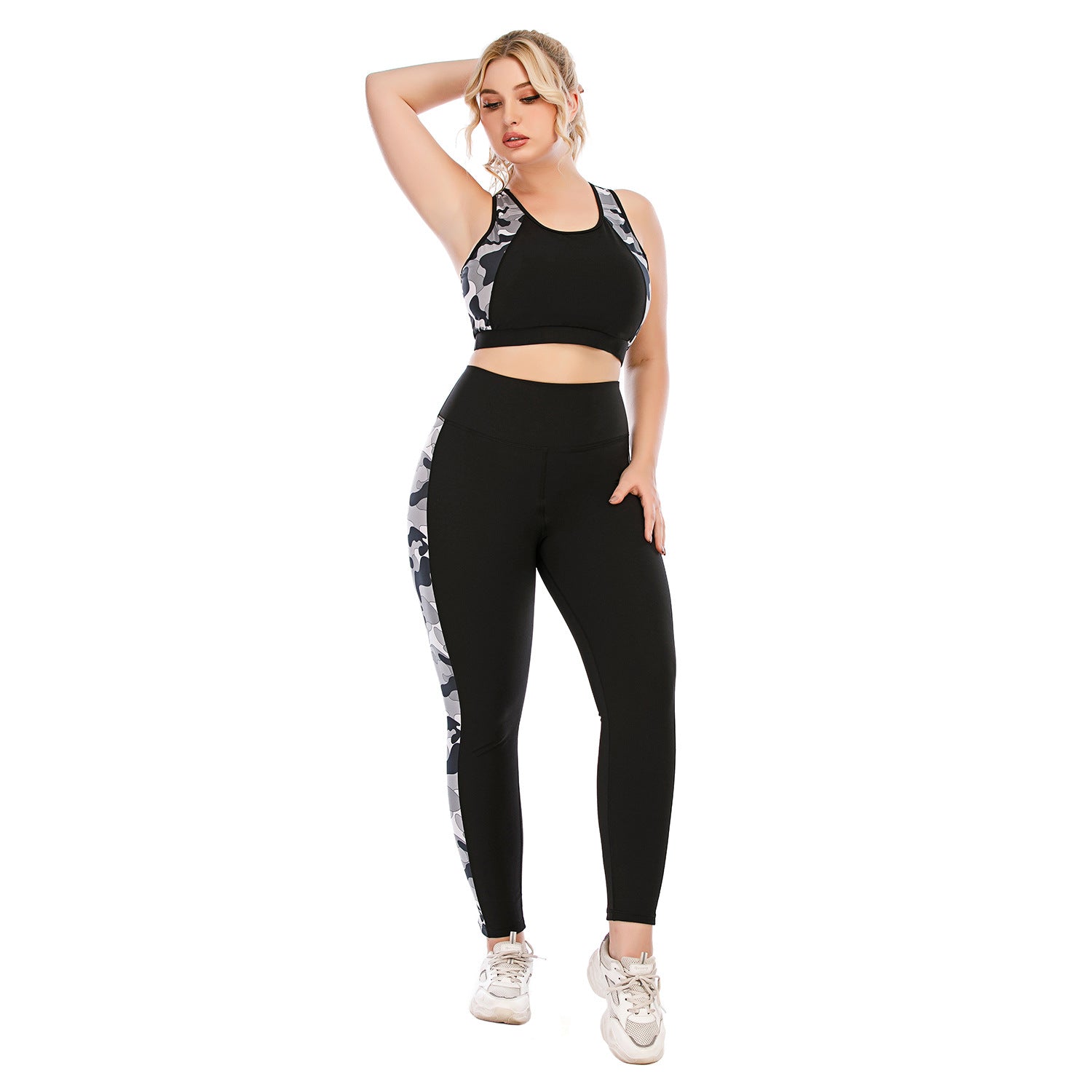 Ropa de entrenamiento Traje Ropa de yoga de talla grande Pantalones Barbie ajustados Sujetador deportivo