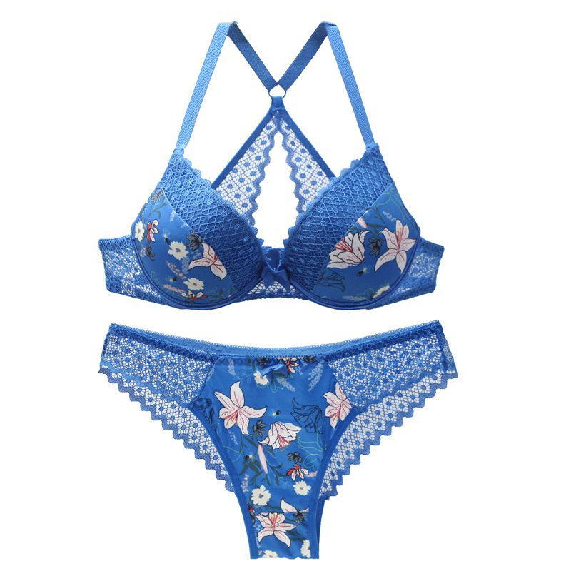 Women's Summer Printing Bra Set