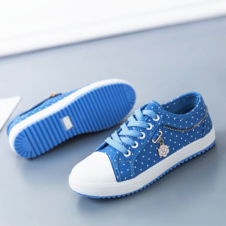 Canvas Shoes Women Korean Style Low-top Casual Shoes Flat Bottom Shoes Women