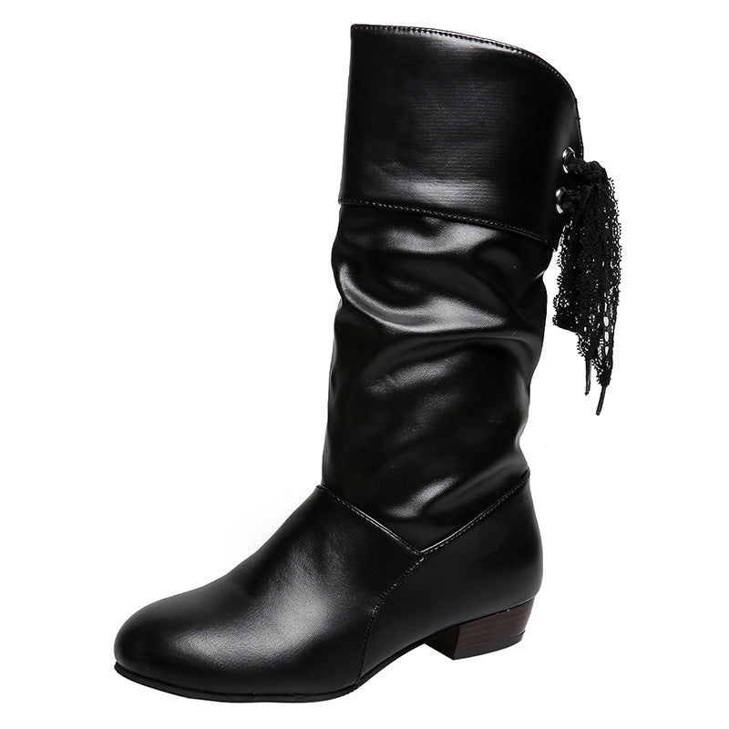 New Autumn And Winter Low-heeled Boots