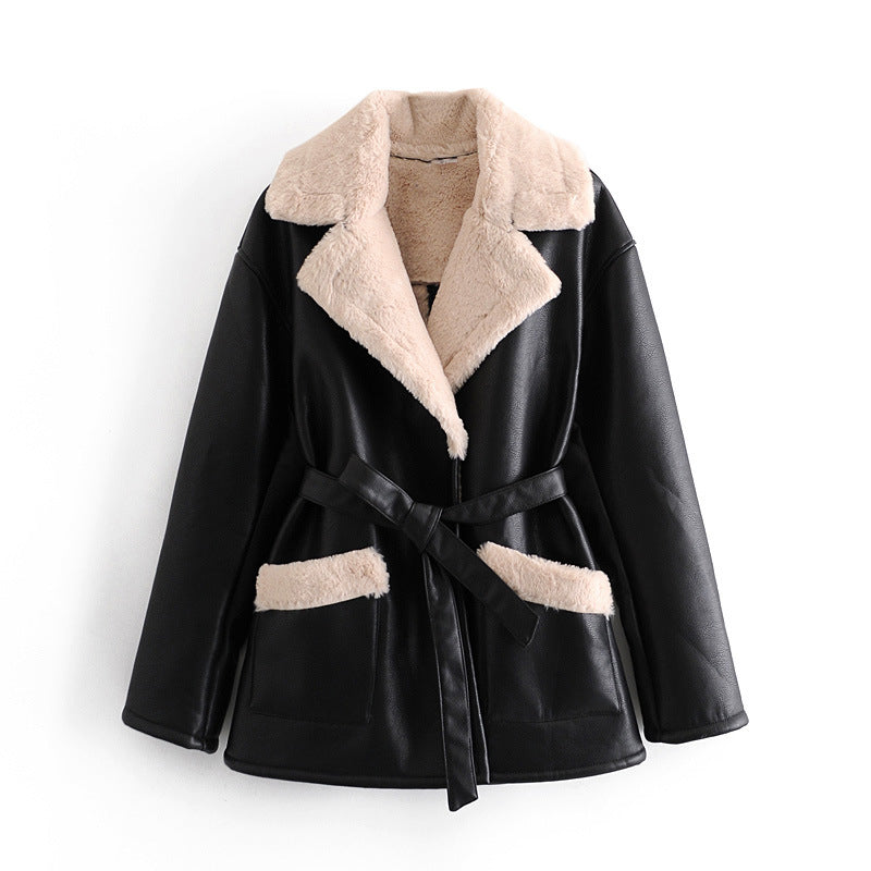 Autumn And Winter All-match Fur Loose Coat Women