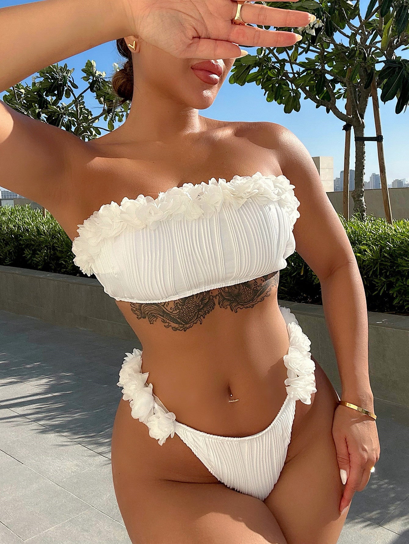 Women's Seperated Swimwear Tube Top Bikini