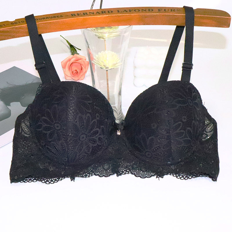 Half Cup Lace Bra Steel Ring Push Up Prevent Accessory Breast Plus Size Underwear