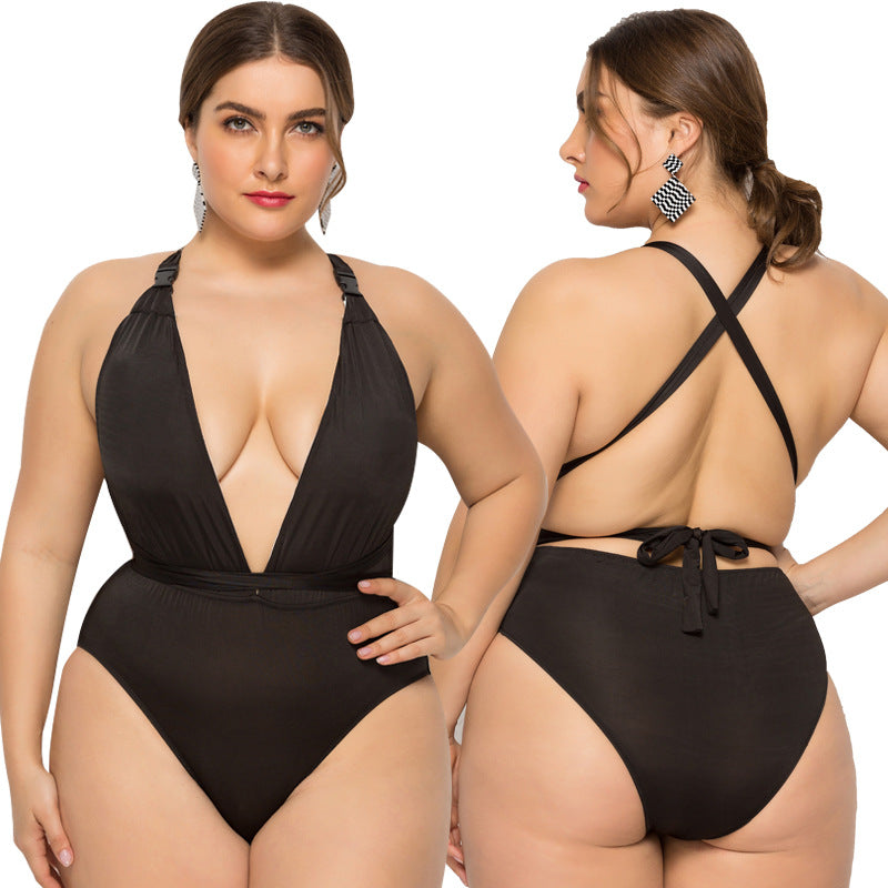 New Plus Size Lady One-piece Swimsuit