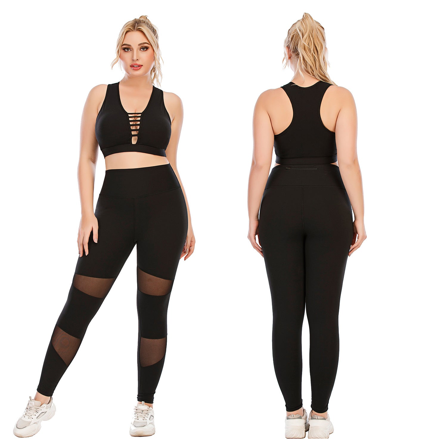 Ropa de entrenamiento Traje Ropa de yoga de talla grande Apretada