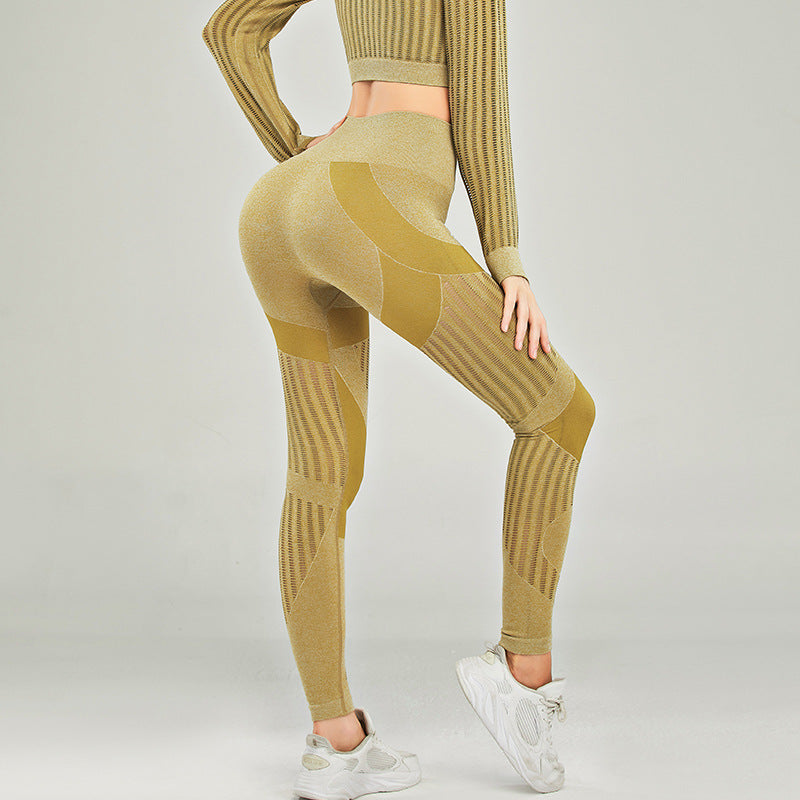 Hip-lifting Peach Cross-border Mesh Fitness Pants