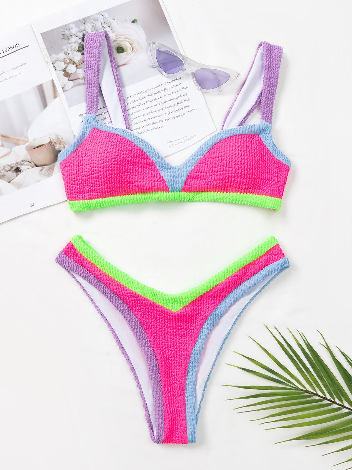 Fashion Spliced Women's Swimwear Swimsuit