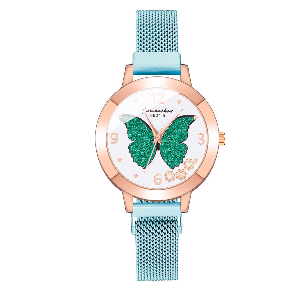 New Colorful Butterfly Pattern Fashion Women's Watch