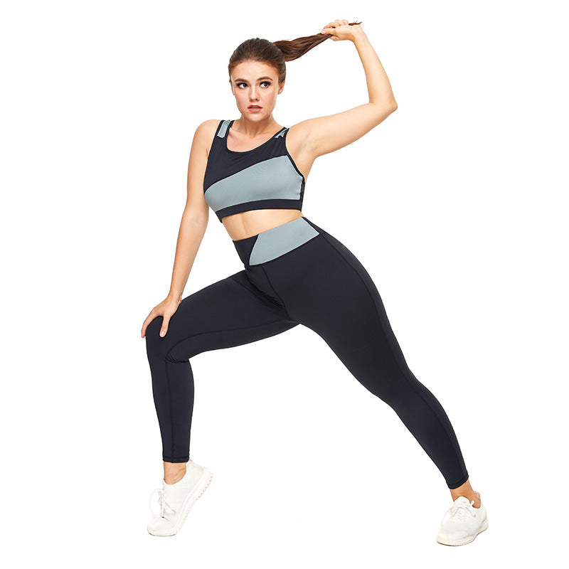 Ropa de yoga deportiva de costura para mujer de talla grande de verano