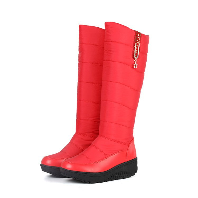 Thick Fur Snow Boots Wedge Casual High Leg Boot