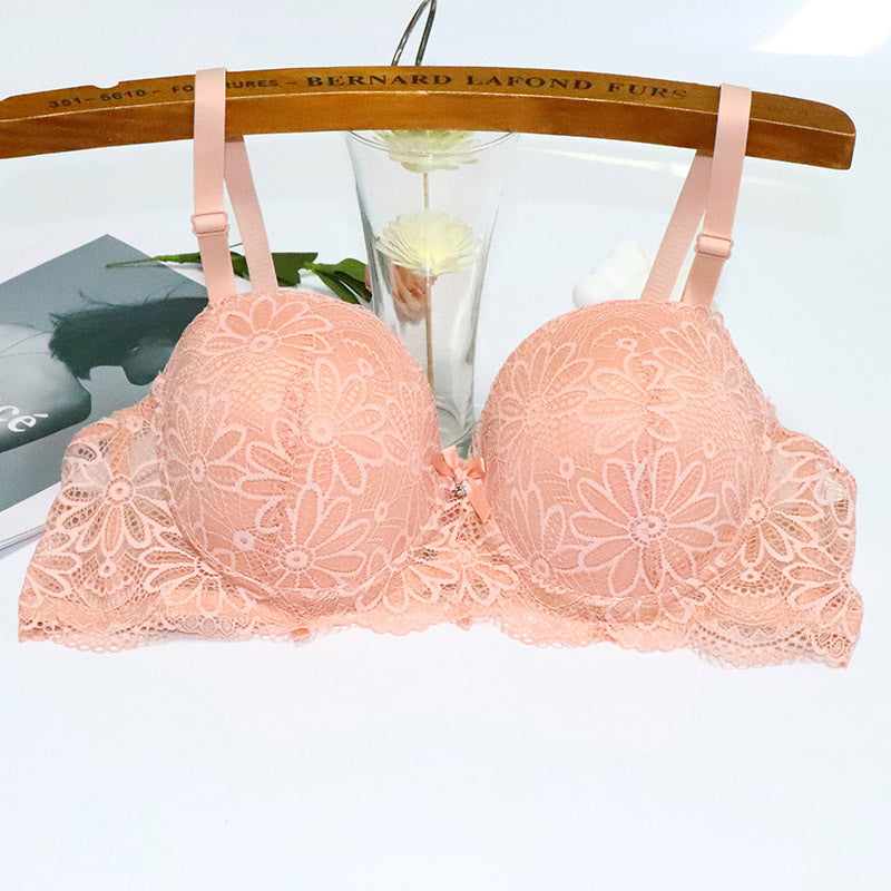 Half Cup Lace Bra Steel Ring Push Up Prevent Accessory Breast Plus Size Underwear