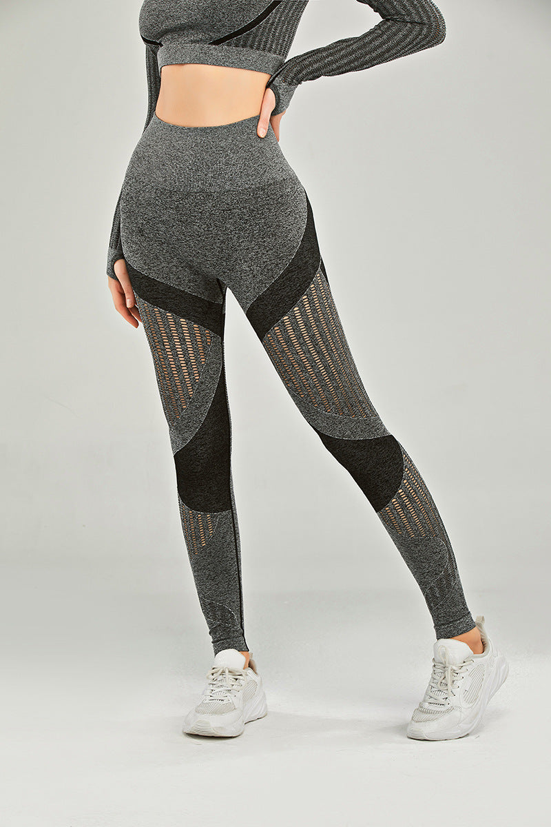 Hip-lifting Peach Cross-border Mesh Fitness Pants